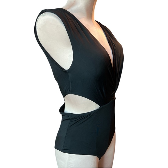 Black Monokini One Piece Swimsuit, Sz: Large✅ - Picture 4 of 12